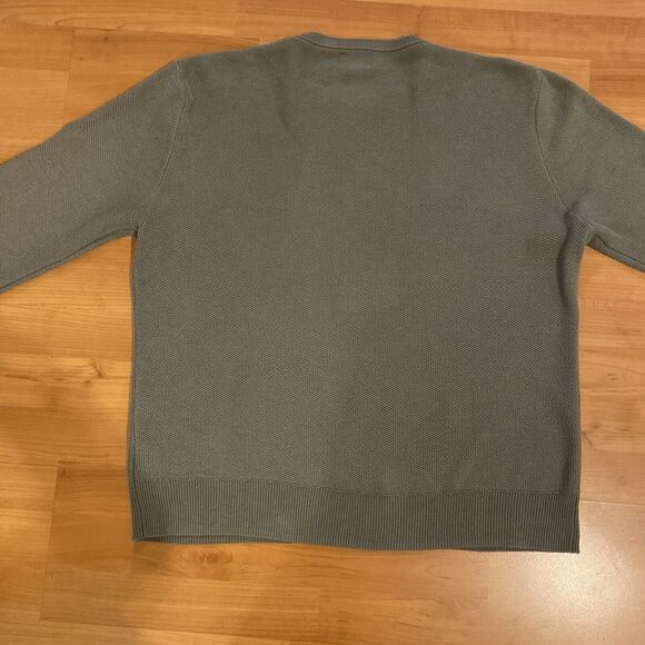 J Crew Light Green Cotton Silk Crewneck Knit Pique Pull Over Sweater Men's - XL - Picture 8 of 8